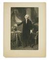 (WASHINGTON, GEORGE--PRINTS.) Tiebout, Cornelius, engraver; after Gilbert Stuart. G. Washington.